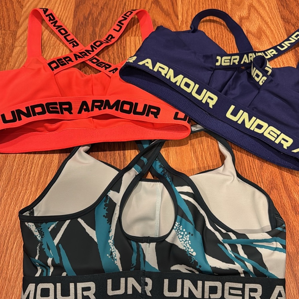 Under Armour Sports Bra Set - Orange, Blue, and Patterned - Picture 3 of 3
